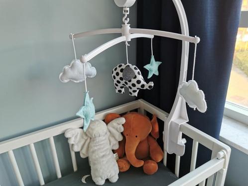 Muziekmobiel/Boxmobiel Pouce et Lina Olifantje (ZGAN), Kinderen en Baby's, Speelgoed | Babyspeelgoed, Zo goed als nieuw, Mobiel