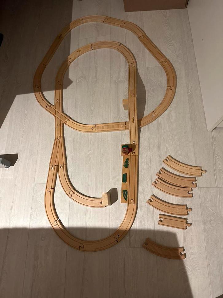 Brio Treinrails Set inclusief eindstation, Kinderen en Baby's, Speelgoed | Thomas de Trein, Zo goed als nieuw, Ophalen of Verzenden