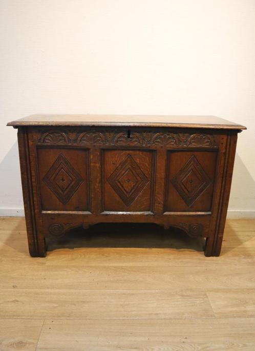 Antieke Engelse dekenkist, 18e eeuw, Antiek en Kunst, Antiek | Woonaccessoires, Ophalen of Verzenden