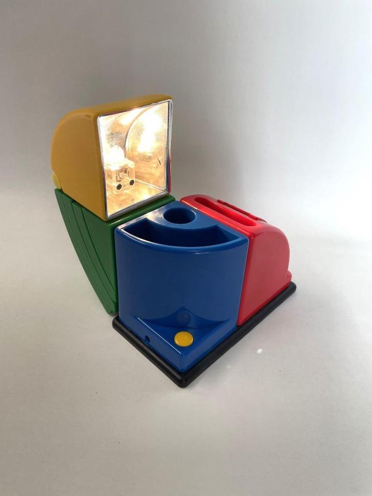 kunststof bureau organizer Memphis stijl jaren ’80 vintage, Diversen, Bureau-accessoires, Gebruikt, Ophalen of Verzenden
