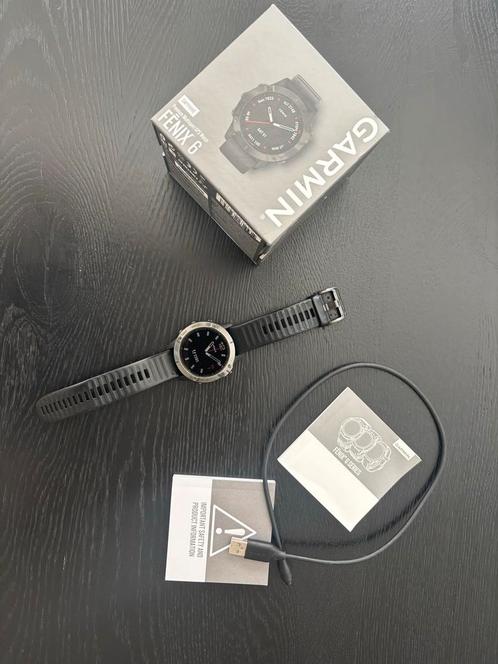 Garmin Fenix 6 Sapphire 47mm - Zwart, Sieraden, Tassen en Uiterlijk, Sporthorloges, Gebruikt, Zwart, Afstand, Calorieverbanding