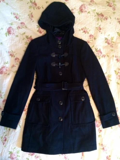 MEXX donkerblauw hooded duffle mantel coat houtje touwtje 42, Kleding | Dames, Jassen | Winter, Nieuw, Maat 42/44 (L), Blauw, Ophalen of Verzenden