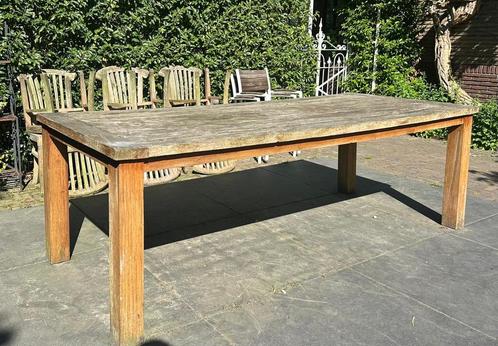 Tuintafel van hardhout, Tuin en Terras, Tuintafels, Zo goed als nieuw, Rechthoekig, Hout, Ophalen