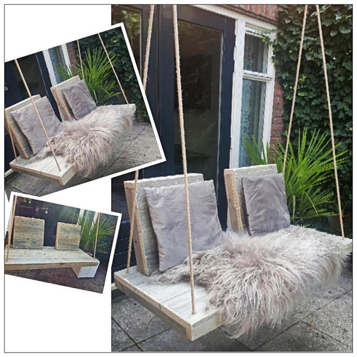 Hangbank, schommelbank steigerhout of douglas NIEUW, Tuin en Terras, Tuinsets en Loungesets, Nieuw, Hout, Ophalen of Verzenden