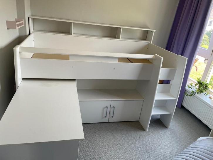 Halve Hoogslaper Kay van Leen Bakker, Kinderen en Baby's, Kinderkamer | Stapelbedden en Hoogslapers, Gebruikt, Hoogslaper, Ophalen of Verzenden