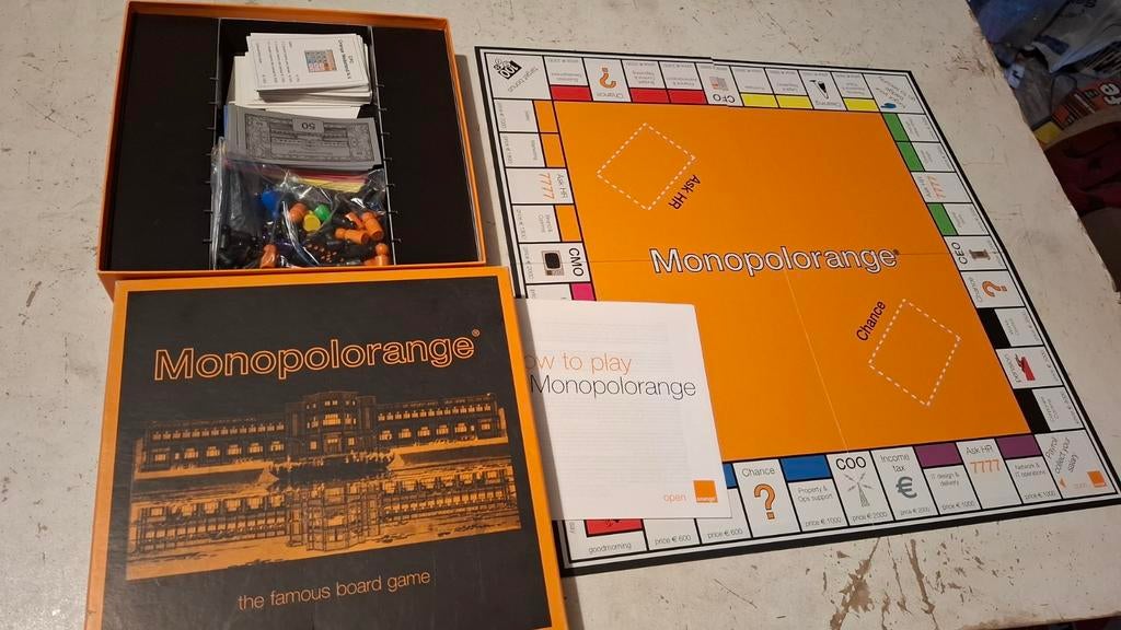 Monopolorange Bordspel, Hobby en Vrije tijd, Gezelschapsspellen | Bordspellen, Vijf spelers of meer, Ophalen of Verzenden, Zo goed als nieuw