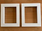 Twee grote witte houten lijsten 52 x 42 cm, Minder dan 50 cm, Gebruikt, 50 tot 75 cm, Ophalen of Verzenden
