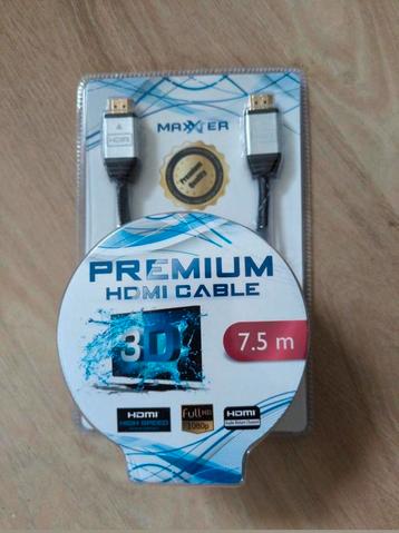Nieuw in de verpakking, HDMI kabel 7,5 meter ongebruikt  beschikbaar voor biedingen