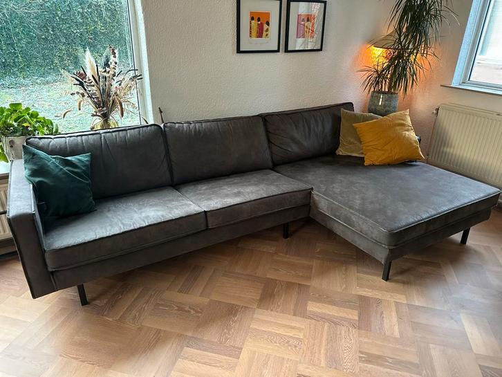 Dutchbone Hoekbank met Chaise Lounge - Prima Staat, Huis en Inrichting, Banken | Complete zithoeken, Zo goed als nieuw, Stof, Ophalen