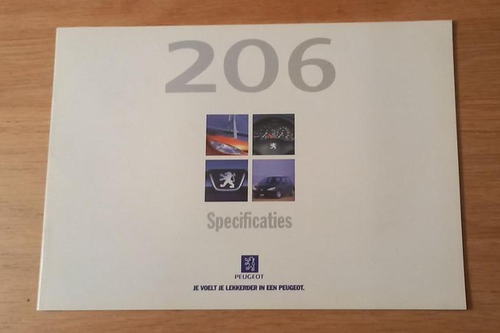 Peugeot 206 Specificaties, Boeken, Auto's | Folders en Tijdschriften, Zo goed als nieuw, Peugeot, Verzenden