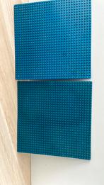 Lego grondplaat 32 keer 32 blauw 2 stuks, Ophalen of Verzenden, Gebruikt, Losse stenen, Lego