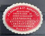 sluitzegel Controle zegel laboratorium Microcosmos, Postzegels en Munten, Na 1940, Verzenden, Gestempeld