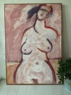 Jan Kerpel JANK groot ca 70x100cm Schilderij Oermoeder naakt, Antiek en Kunst, Ophalen