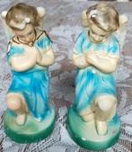 Set oude knielende engelen porselein biscuit, Antiek en Kunst, Antiek | Porselein, Ophalen of Verzenden