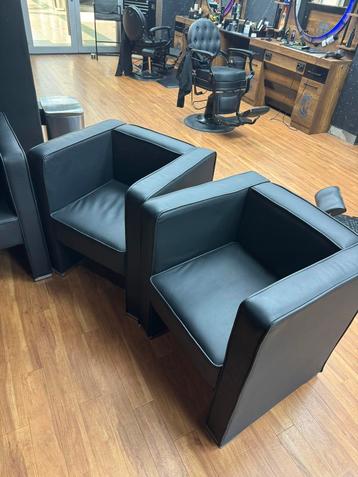4 Nieuwe Luxe Zwarte Wachtstoelen/Salonstoelen - Nog in Doos beschikbaar voor biedingen