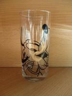 Disney Pluto limonadeglas zwarte opdruk 13,5cm, Ophalen of Verzenden, Goofy of Pluto, Zo goed als nieuw, Beeldje of Figuurtje