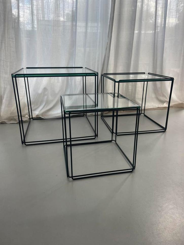 Max Sauze mimiset - tafeltjes vintage design, Huis en Inrichting, Tafels | Bijzettafels, Zo goed als nieuw, Rond, 45 tot 60 cm
