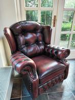 Klassieke Chesterfield Fauteuil, Huis en Inrichting, Fauteuils, Ophalen, 75 tot 100 cm, Leer
