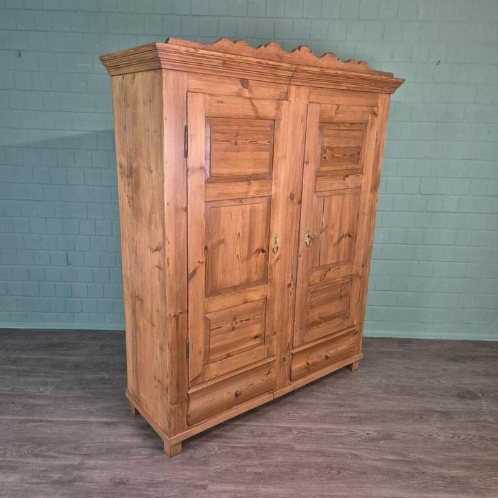 27057 Kast Kledingkast Biedermeier 1850 Grenen Art. Nr.: 270, Huis en Inrichting, Kasten | Kledingkasten, Zo goed als nieuw, 200 cm of meer