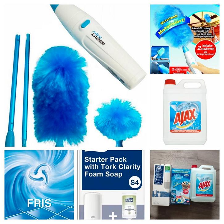 Tork Handzeep dispenser + turbo Duster + ajax allesreiniger, Huis en Inrichting, Schoonmaakartikelen, Schoonmaakmiddel, Ophalen of Verzenden