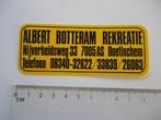 sticker oud Doetinchem Albert Botteram rekreatie fendt hobby, Verzenden, Zo goed als nieuw, Bedrijf of Vereniging