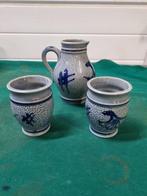 wijnset keuls blauw drie delig, Ophalen of Verzenden