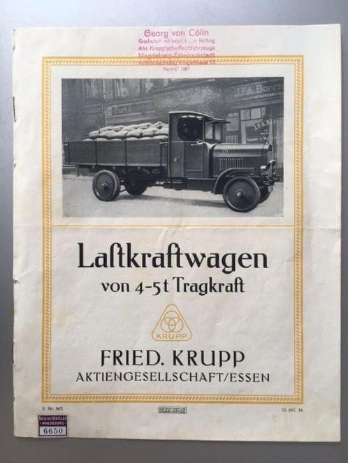 folder krupp vooroorlogs, Boeken, Auto's | Folders en Tijdschriften, Gelezen, Overige merken, Verzenden