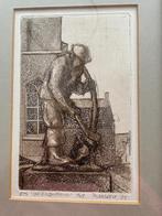 Ets van griendwerker, Antiek en Kunst, Kunst | Etsen en Gravures, Ophalen