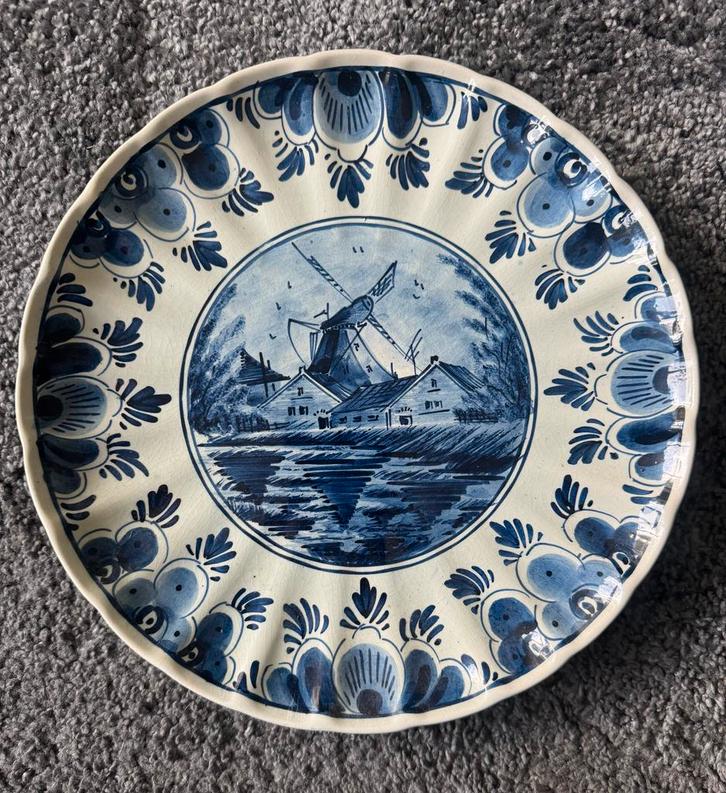 Delfts Blauw Bord met Molen, Antiek en Kunst, Antiek | Wandborden en Tegels, Ophalen