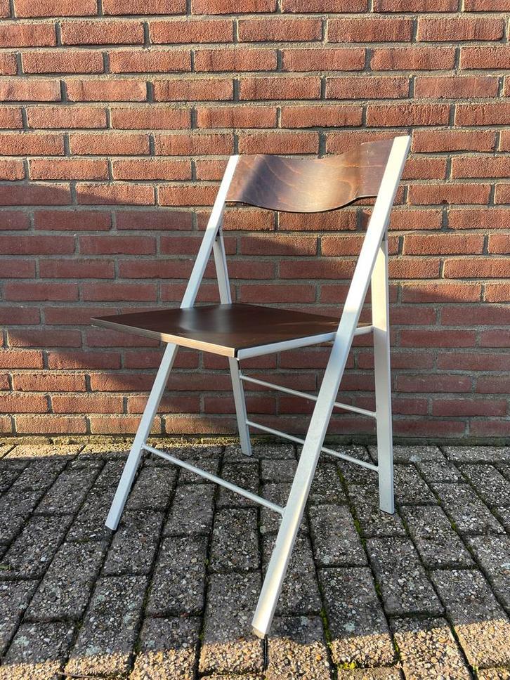 Designer Stoel Pocket - Hout & Metaal, Huis en Inrichting, Stoelen, Nieuw, Vier, Hout, Bruin, Ophalen