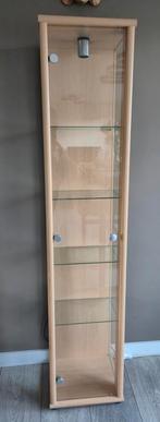 Mooie vitrinekast met glazen plaatjes., Ophalen, Minder dan 50 cm, Met deur(en), Zo goed als nieuw