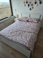 SONGESAND IKEA bed met gratis nachtkastje, Ophalen, Verstelbaar, Wit, Tweepersoons