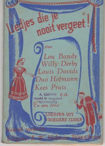 Boekje 'Liedjes die je nooit vergeet! beschikbaar voor biedingen