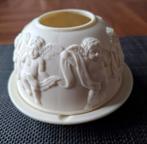 waxinelichthouder met engeltjes, Overige materialen, Crème, Ophalen of Verzenden, Zo goed als nieuw