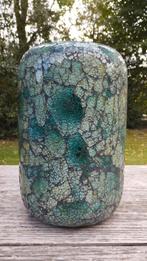 grote vaas met glas - mozaïek, fraai groen / blauw, Overige materialen, Overige kleuren, Nieuw, Ophalen of Verzenden