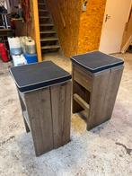 2 Steigerhoute barkrukken, Ophalen, Gebruikt, Hout, Overige typen