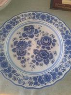Prachtig groot wand bord Delfts Blauw handwerk in goede staa, Ophalen of Verzenden