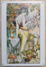 ALPHONSE MUCHA de Seizoenen Metalen Wandbord, Verzenden