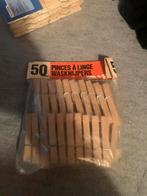 50 Stuks Houten Wasknijpers, Ophalen of Verzenden, Nieuw