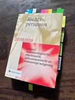 Rechtspersonen 2019/2020 - Wolters Kluwer, Boeken, Studieboeken en Cursussen, Ophalen of Verzenden, Alpha, Gelezen, WO