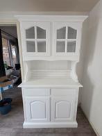 Witte buffetkast met glas, Ophalen of Verzenden