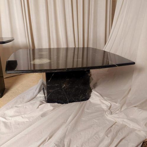 Vintage salontafel marmer zwart, Huis en Inrichting, Tafels | Salontafels, Zo goed als nieuw, Minder dan 50 cm, 50 tot 100 cm