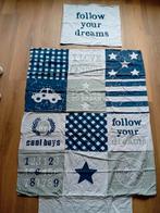 Follow your dreams dekbedovertek met sloop, Gebruikt, Blauw, Dekbedovertrek, Ophalen of Verzenden