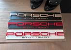 UNIEKE “PORSCHE STUTTGART” METALEN BORD 90X17,5 HANDMADE, Verzenden, Nieuw, Auto's