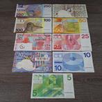 Set 9 guldenbiljetten 5 t/m 250 gulden (1973-1997), Ophalen of Verzenden, 5 gulden