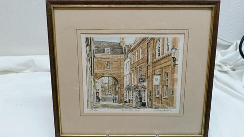 Portret van Bath – Limited Edition kunstdruk 169/850, Antiek en Kunst, Kunst | Etsen en Gravures, Ophalen of Verzenden