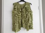 Een laundry industry 100% zijden groene giletblouse met laag, Ophalen of Verzenden, Zo goed als nieuw, Maat 36 (S), Laundy Industries