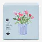Hema puzzel Vaas met tulpen compleet 469 stukjes, Ophalen, Minder dan 500 stukjes, Zo goed als nieuw, Legpuzzel
