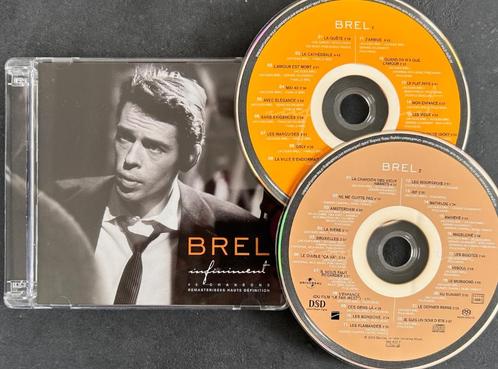 JACQUES BREL - Infiniment: 40 chansons ( 2x SACD ), Cd's en Dvd's, Cd's | Franstalig, Zo goed als nieuw, Ophalen of Verzenden