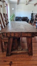 Zware bielzen kloostertafel, Ophalen, Gebruikt, 50 tot 100 cm, Eikenhout